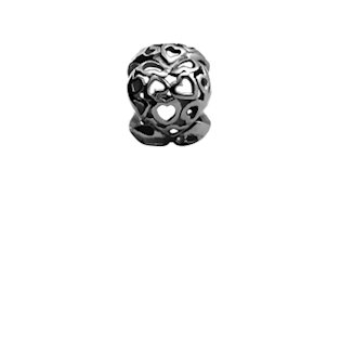 Christina Collect Heart Beat Ring in Schwarz Silber